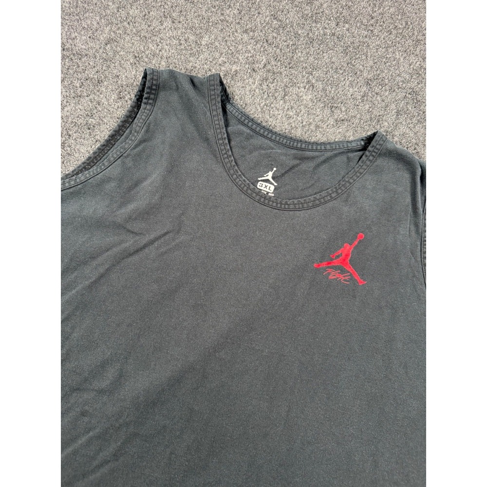Jordan Flight Tank Top Mens 3XL Black Red Jumpman Sleeveless Basketball Shirt